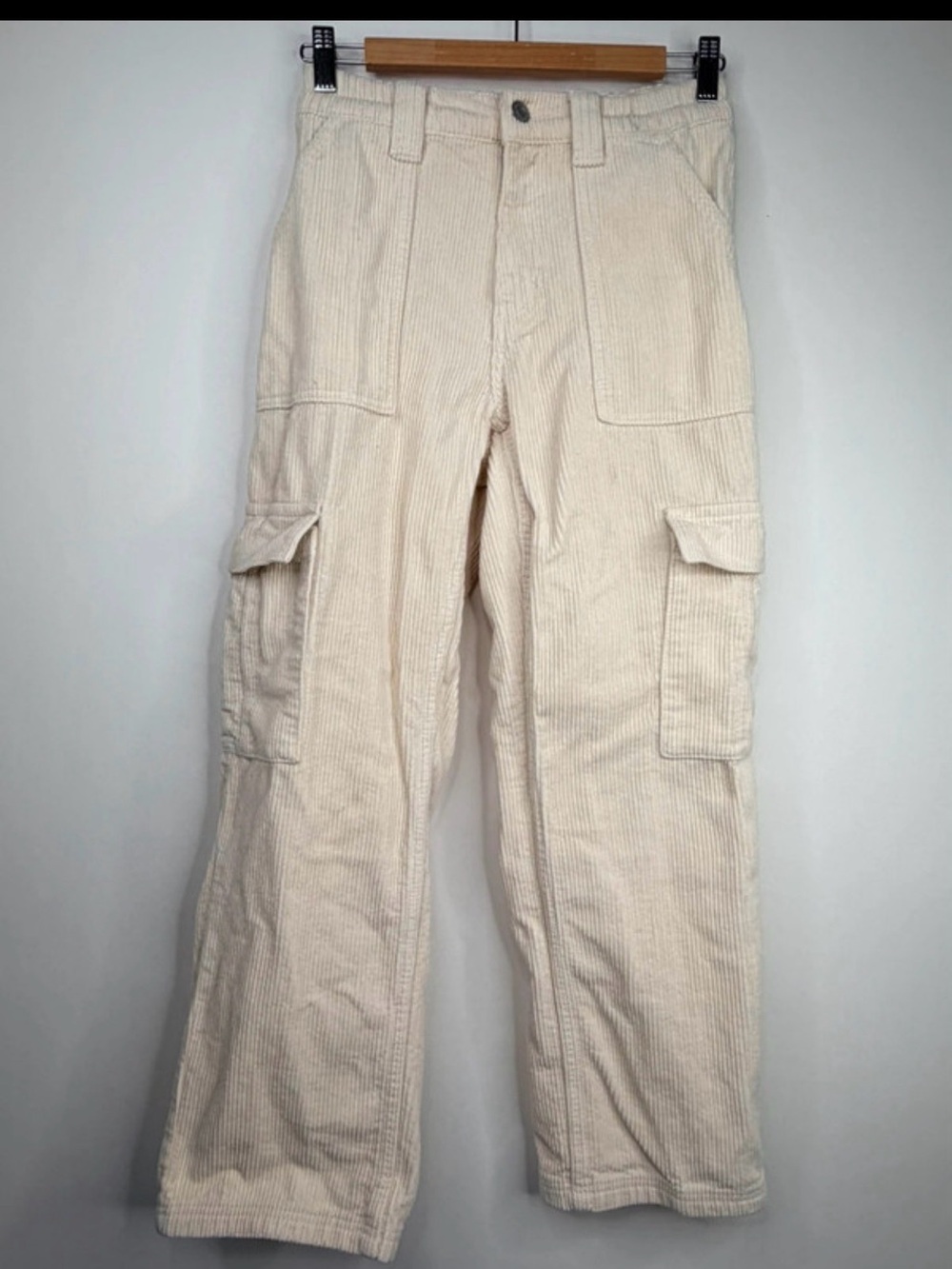 PacSun Off-White Corduroy Cargo Pants